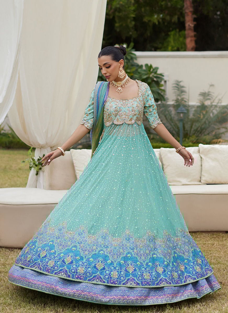 Amani Aqua Ombre Kalidaar