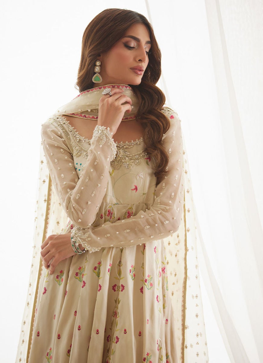 Aris Ivory Kalidaar And Dupatta