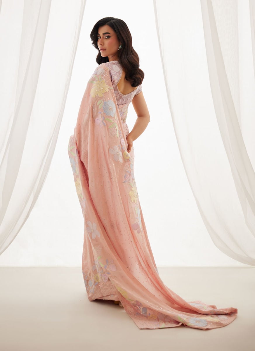 Neve Blush Saree And Blouse