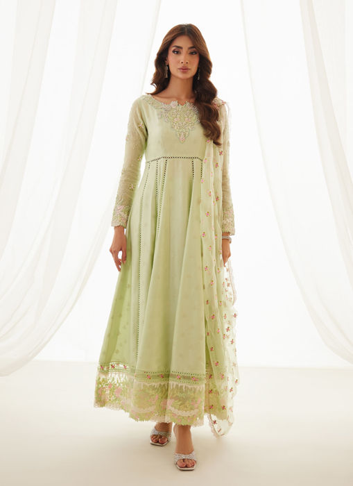 Leni Apple Green Shirt And Dupatta