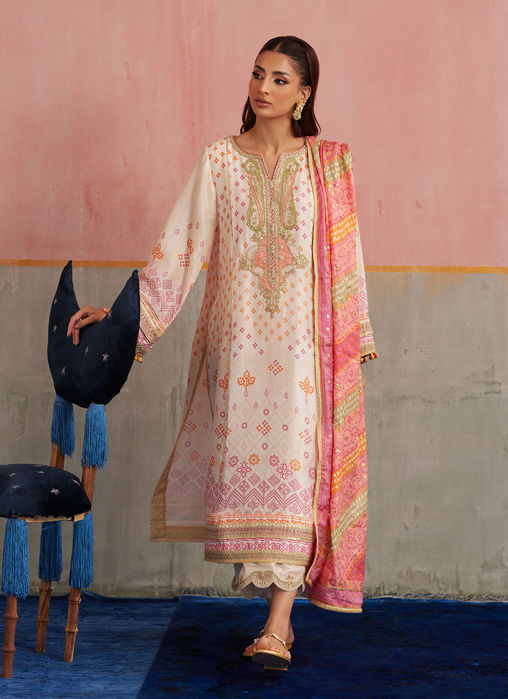 Isa Ivory Shirt and Dupatta