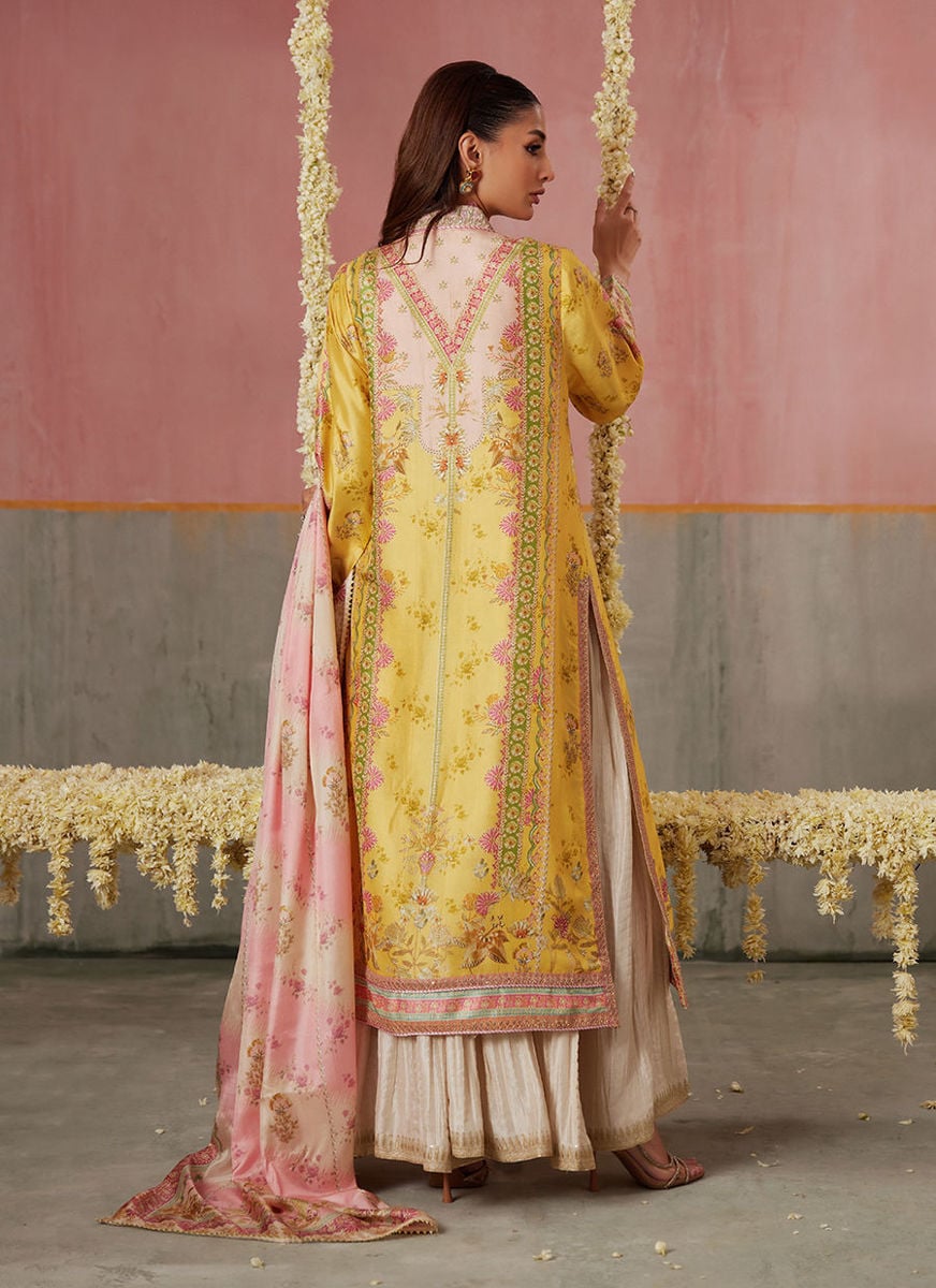 Mogra Buttercup Shirt And Dupatta