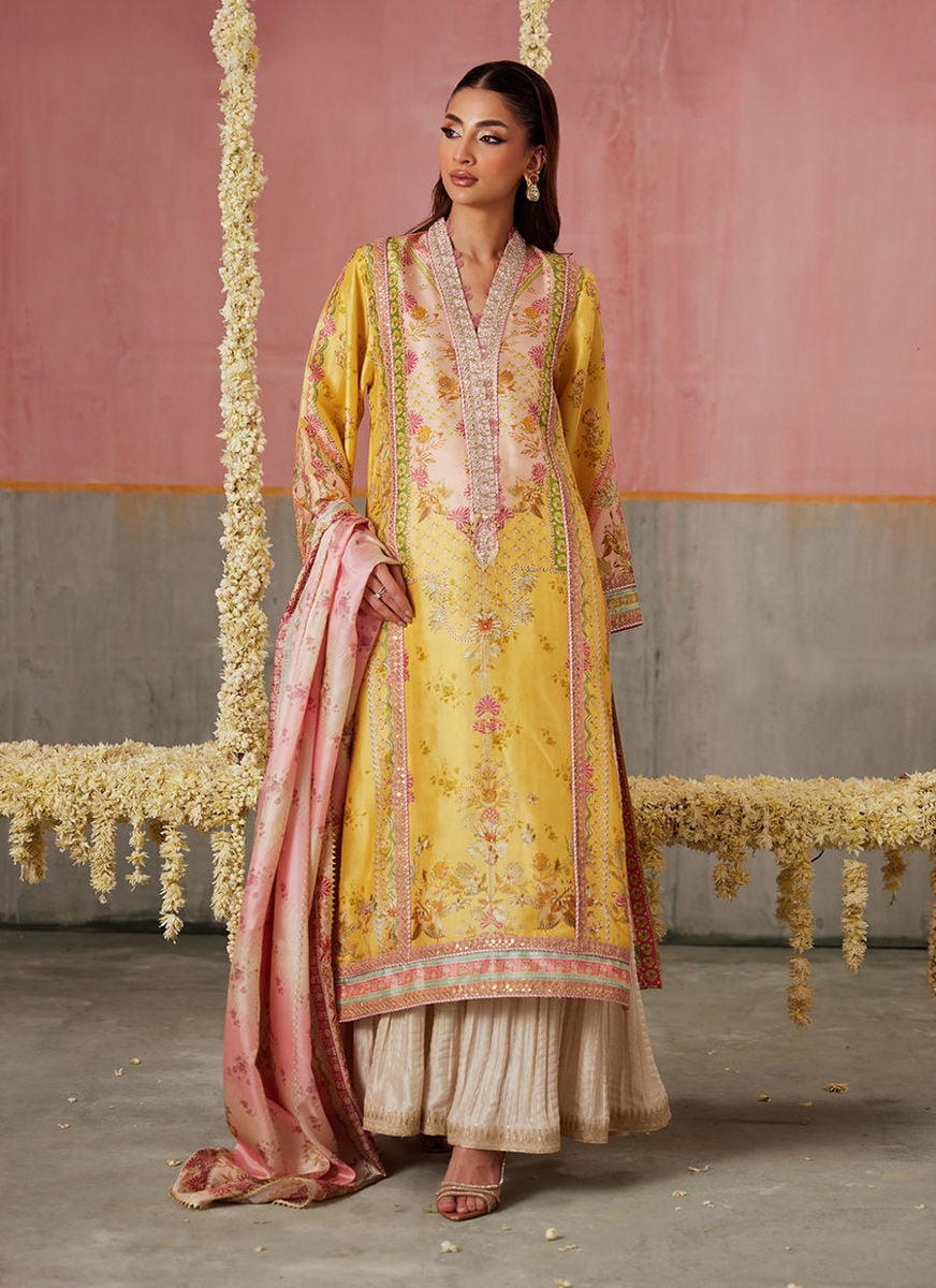 Mogra Buttercup Shirt And Dupatta