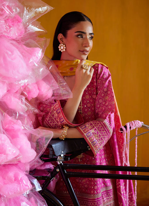 Nazli Hot Pink Shirt And Dupatta