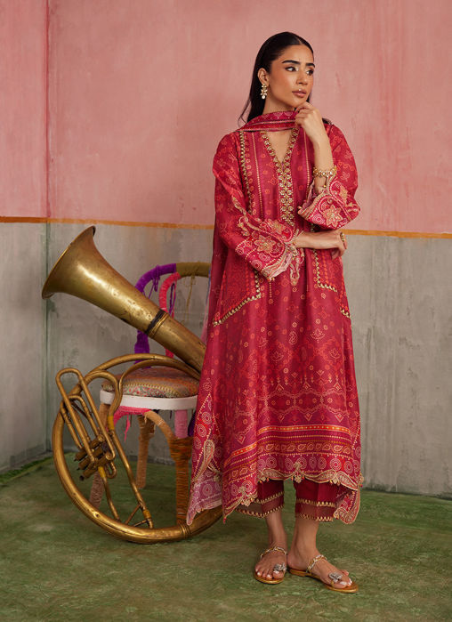 Inuki Maroon Shirt And Dupatta