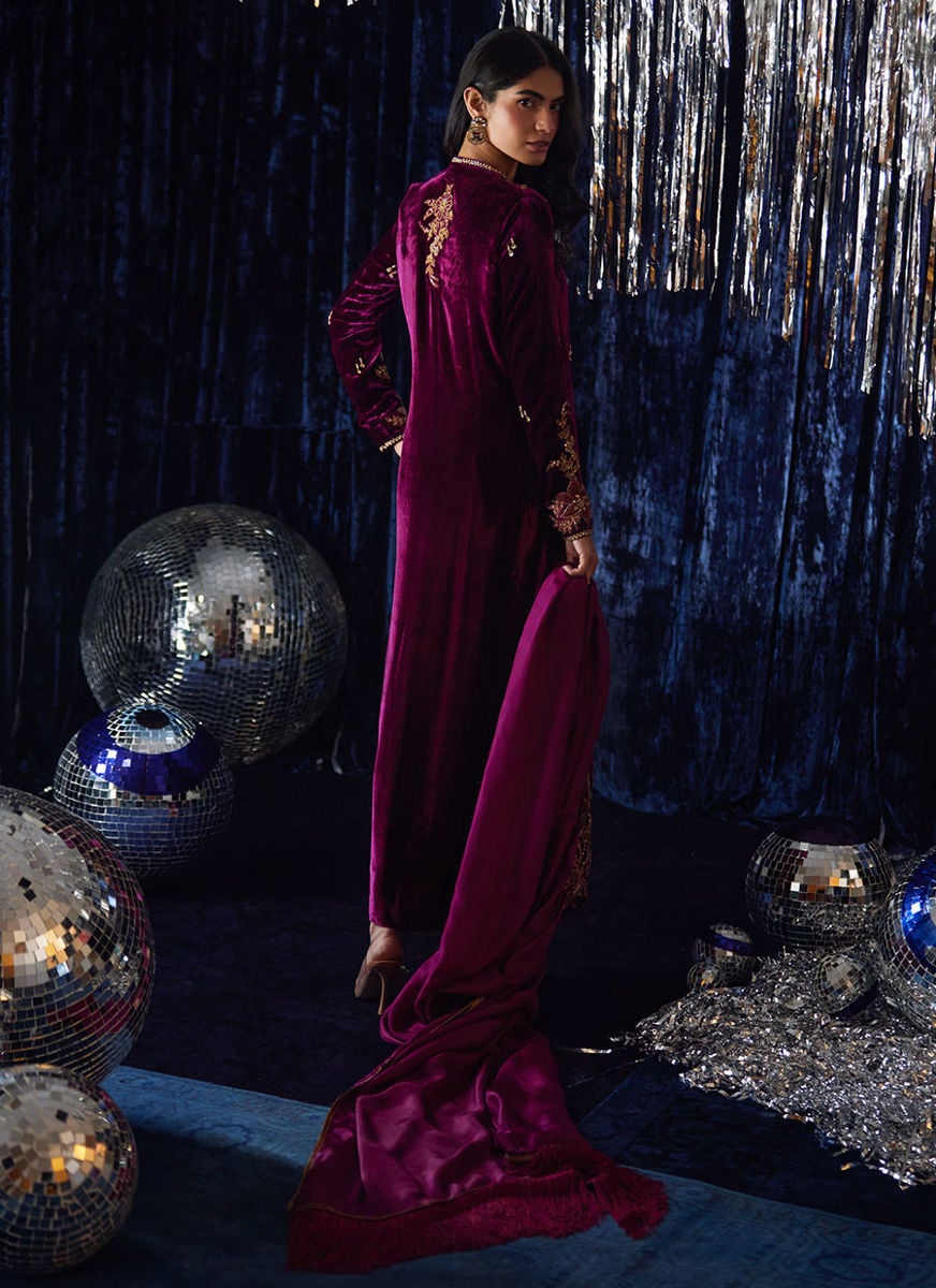 Arwen Magenta Shirt And Dupatta