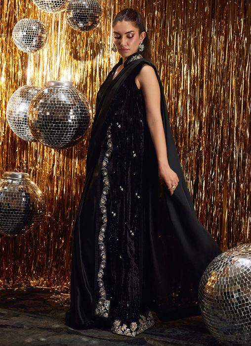 Aveline Black Velvet Jacket