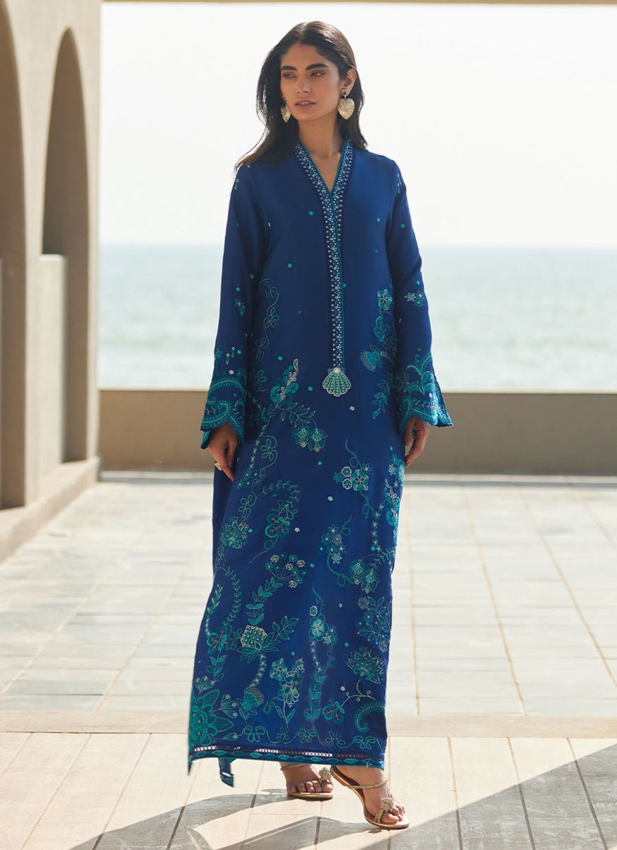 liri Ink Blue Kaftan