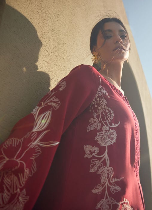 Siren Scarlett Silk Kaftan