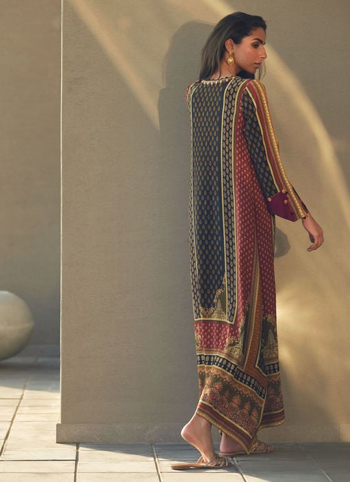 Ophelia Onyx Crepe Kaftan