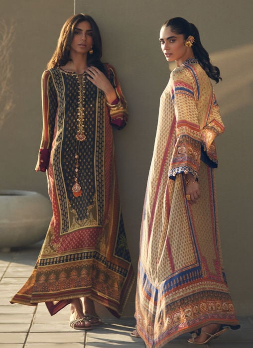 Ophelia Onyx Crepe Kaftan