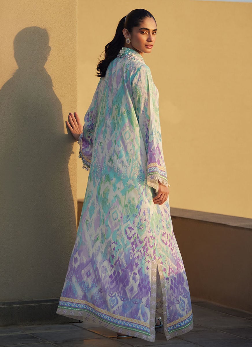 Marisol Ikkat Crepe Kaftan