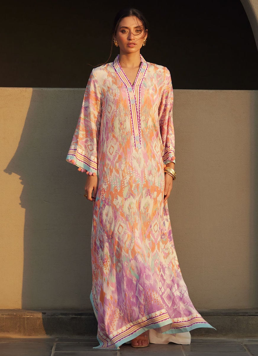 Solana Sunset Crepe Kaftan