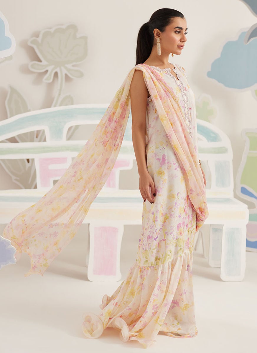 Airelle Bloom Draped Saree Dress