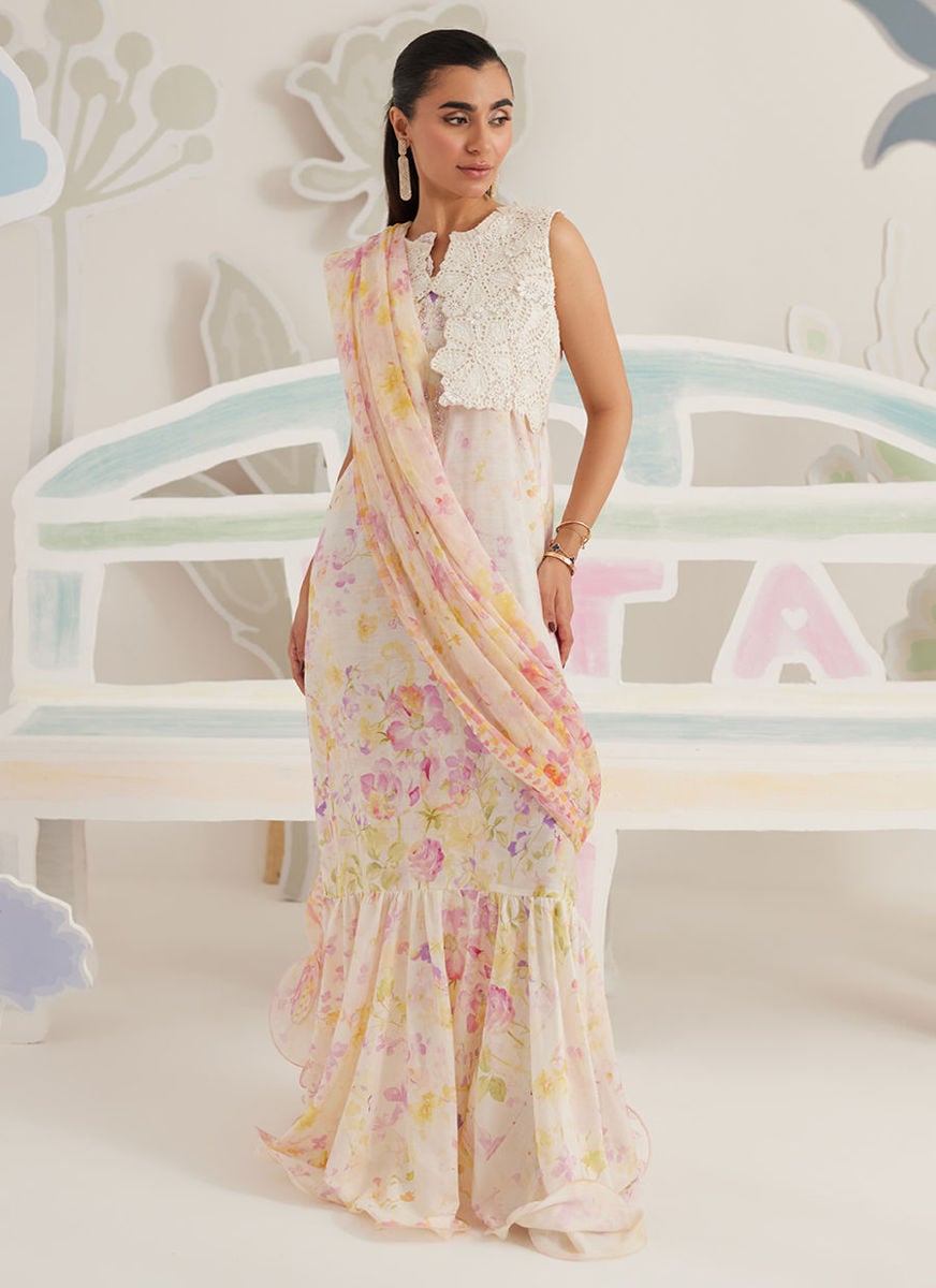 Airelle Bloom Draped Saree Dress