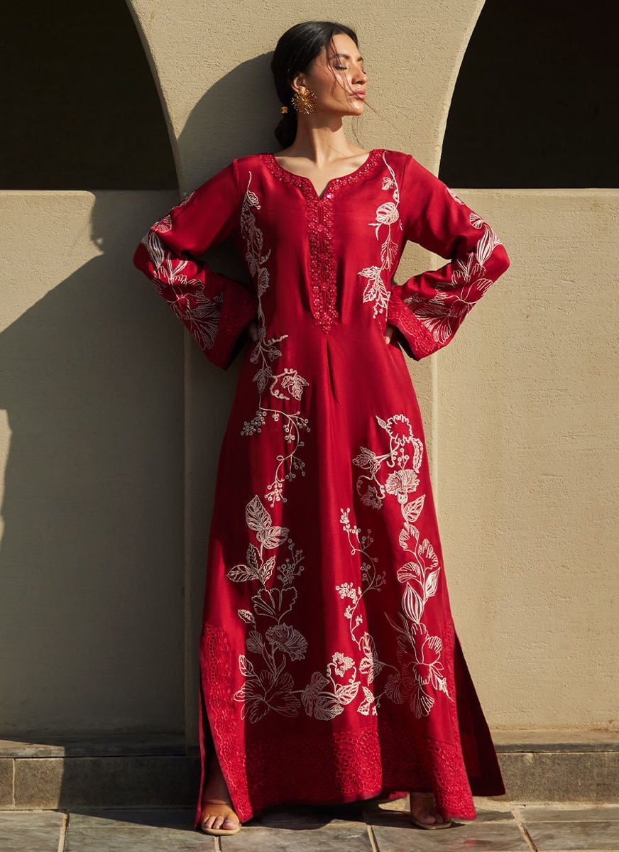 Siren Scarlett Silk Kaftan