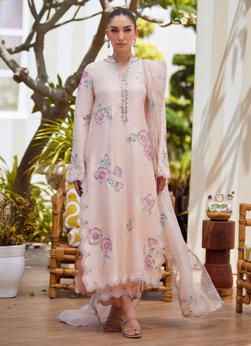 Vera Pink Shirt And Dupatta