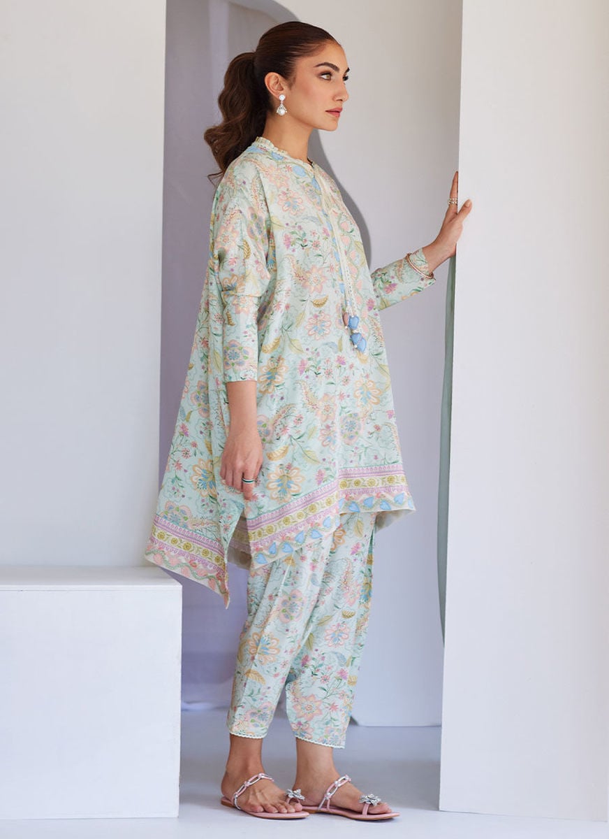 Cira Pale Aqua Shirt and Pants