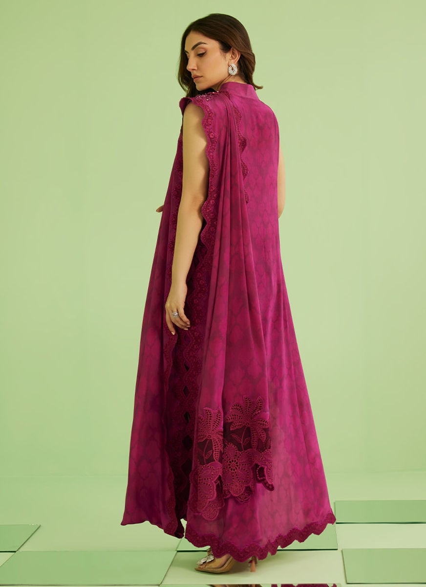 Lilia Long Shirt With Drape Dupatta