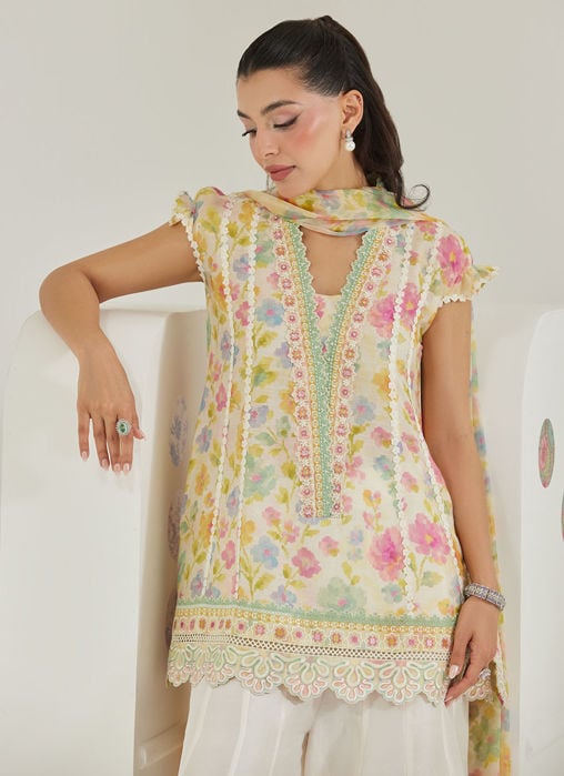 Runa Short Shirt And Dupatta