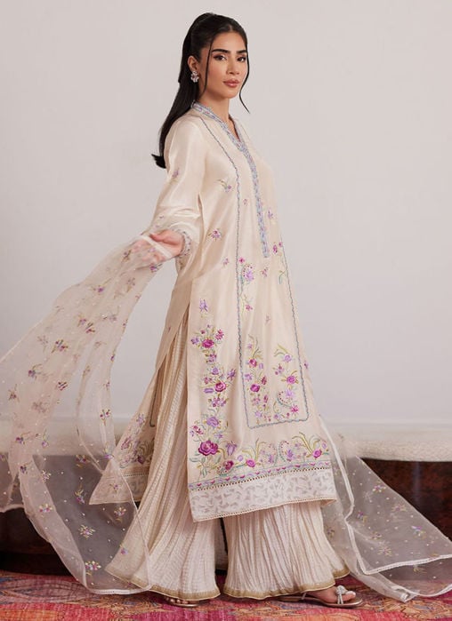 Lexie Ivory Shirt And Dupatta