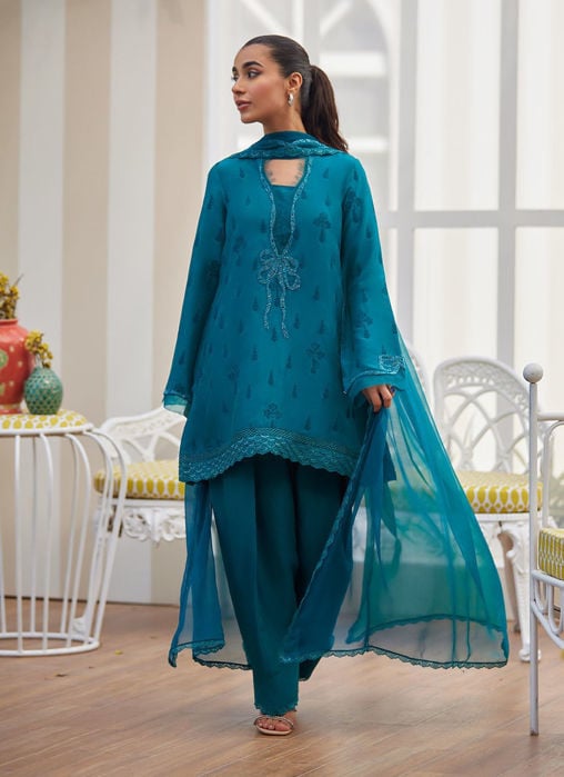 Maella Emerald Shirt And Dupatta