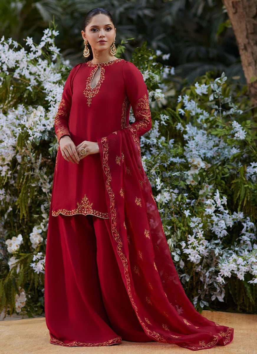 Guzayn Scarlett Shirt And Dupatta