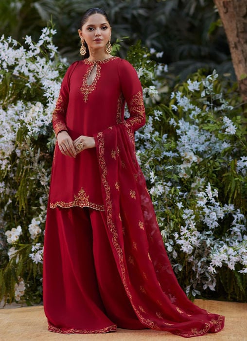 Guzayn Scarlett Shirt And Dupatta