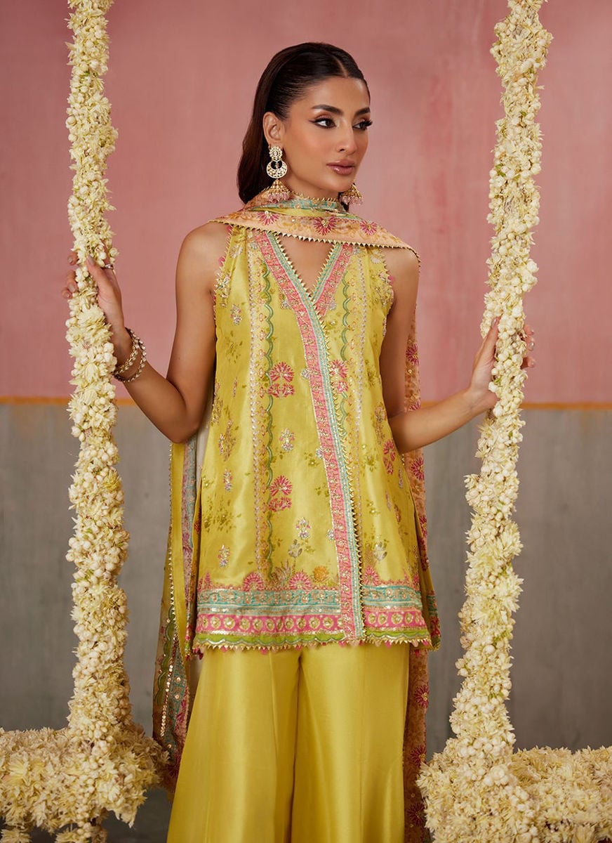 Zaria Kiwi Shirt, dupatta and pants