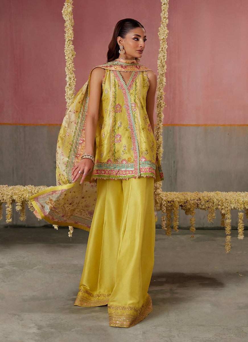 Zaria Kiwi Shirt, dupatta and pants
