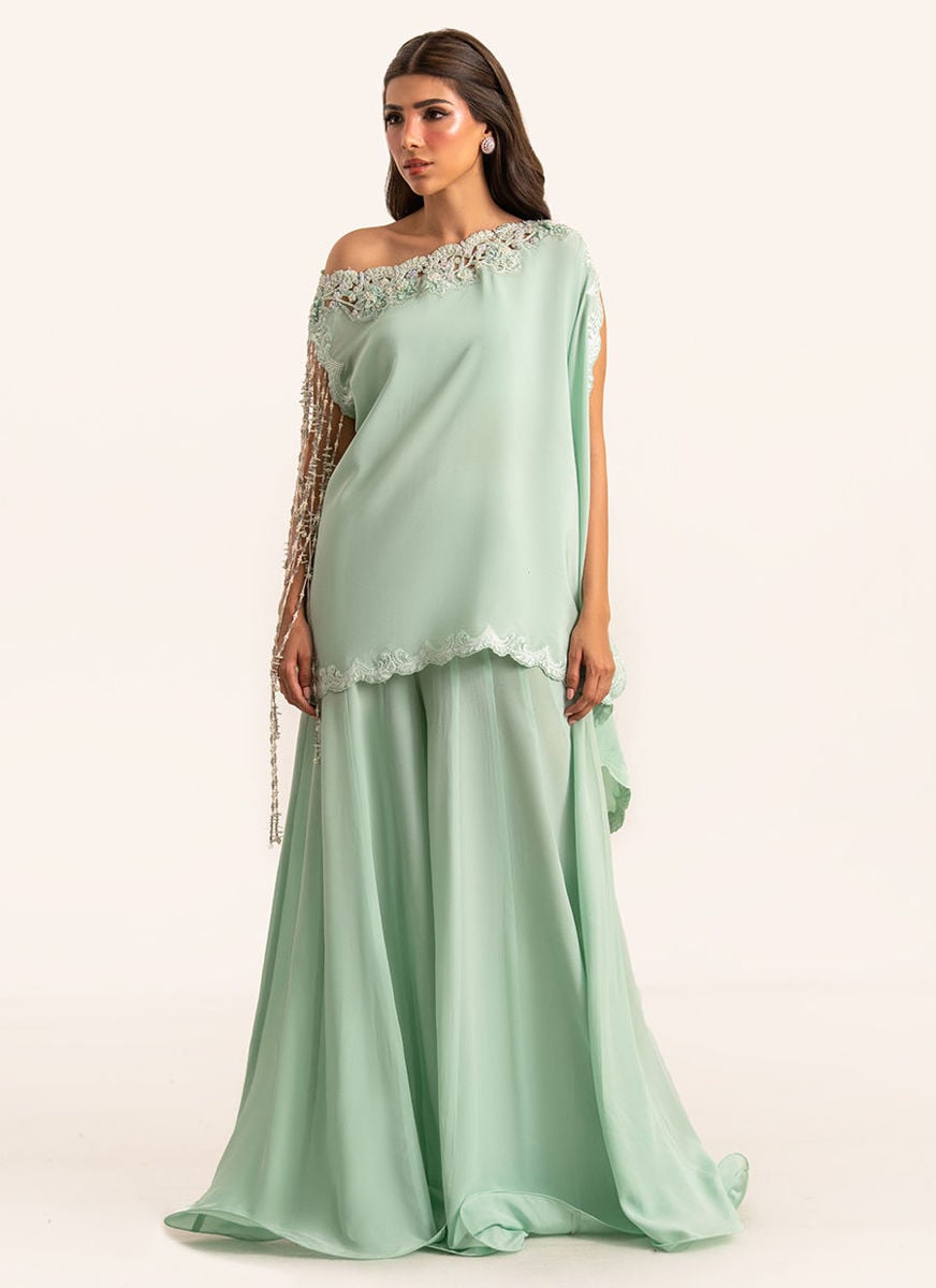 Anari Shirt And Drape Dupatta With Pants