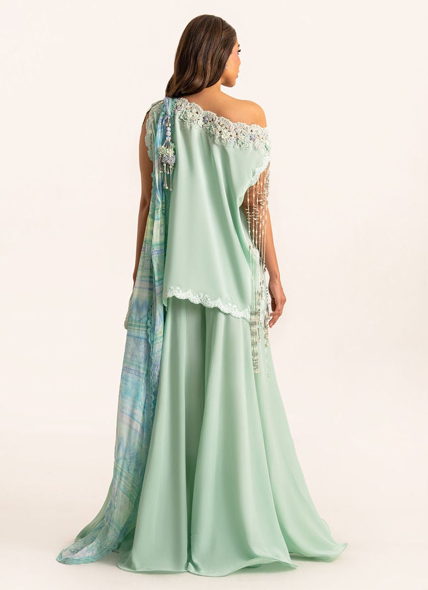 Anari Shirt And Drape Dupatta With Pants