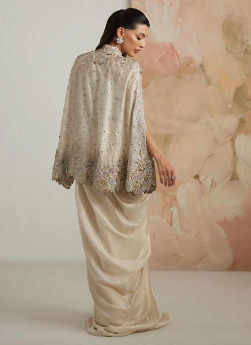 Denise Cape And Pre-Draped Skirt