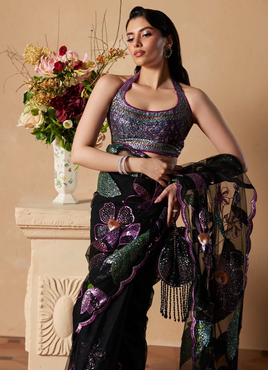 Micah Black Saree