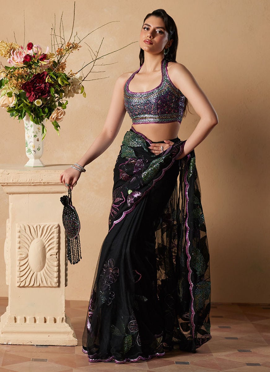 Micah Black Saree