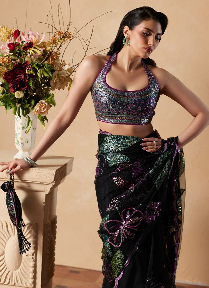 Micah Black Saree