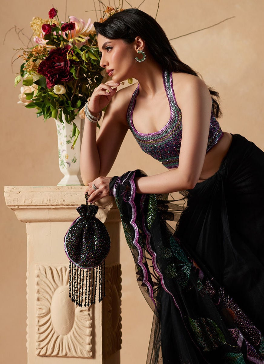 Micah Black Saree