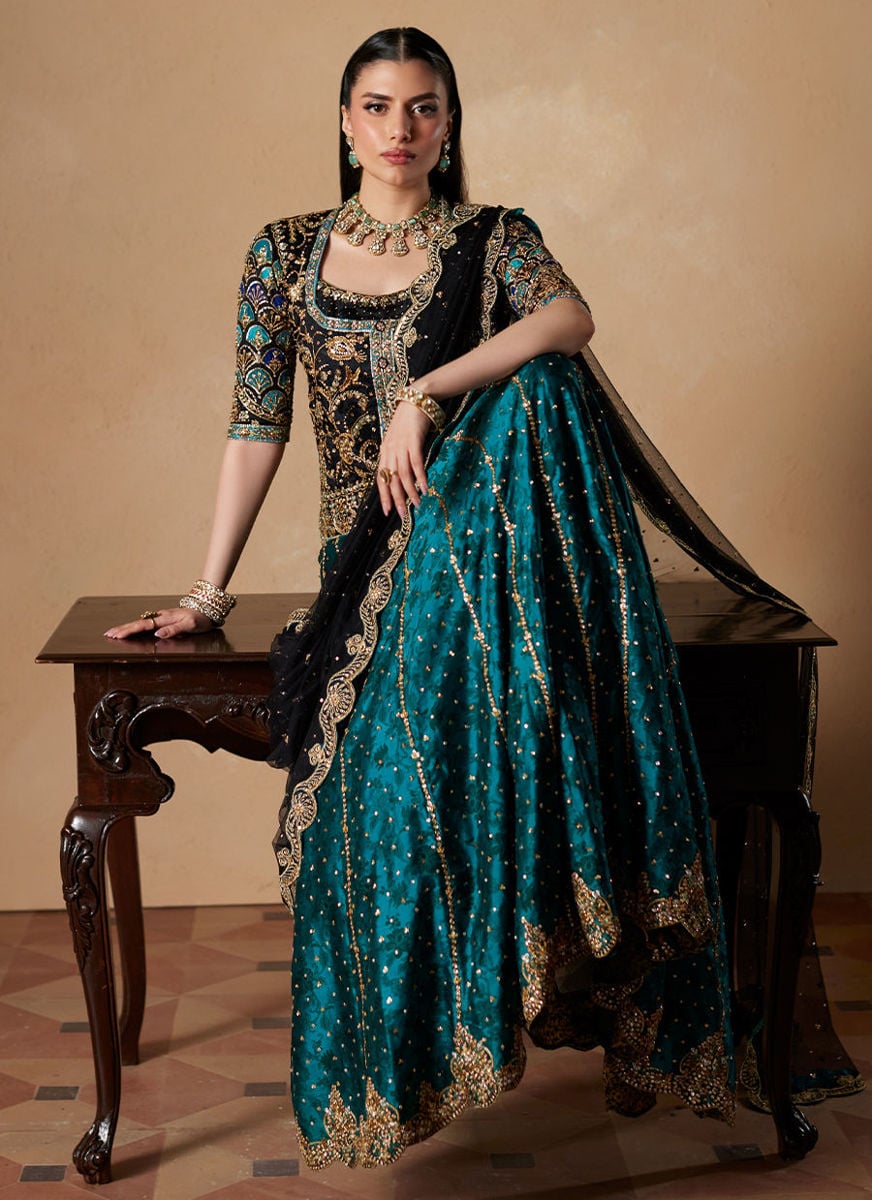 Jorja Short Shirt With Lehenga