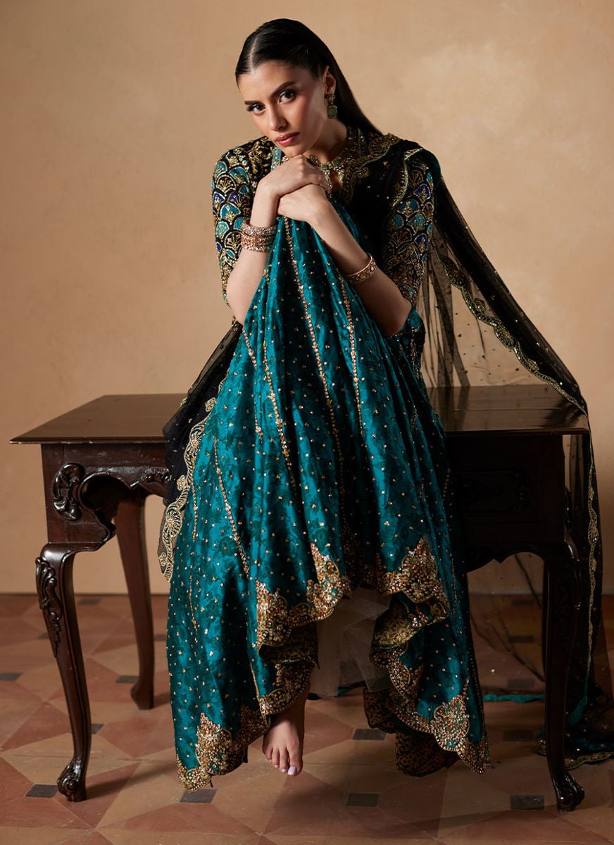 Jorja Short Shirt With Lehenga