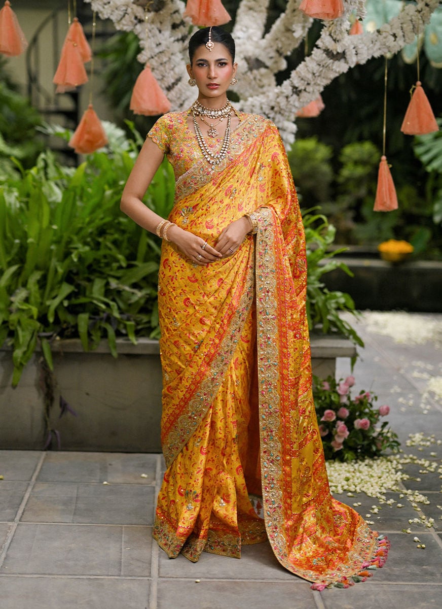 Wrenley Golde Yellow Saree