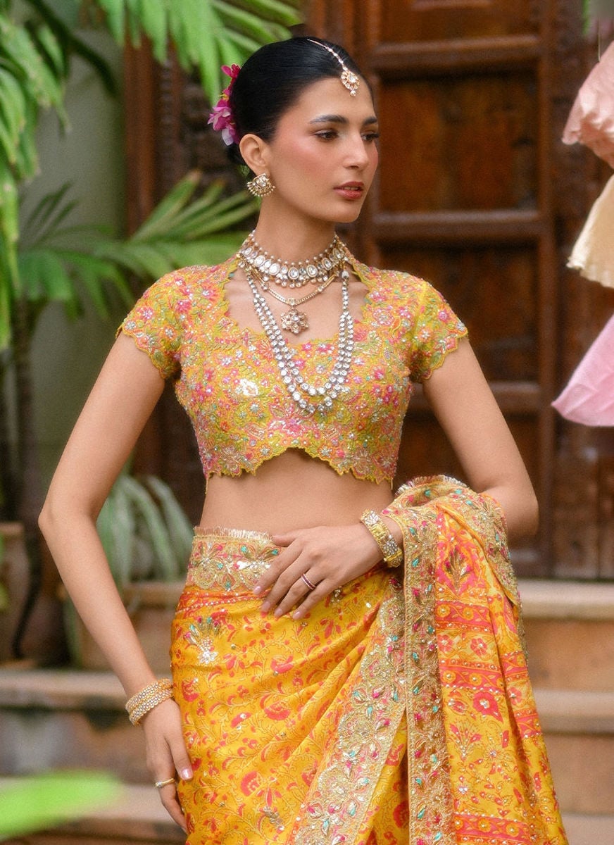 Wrenley Golden Yellow Saree
