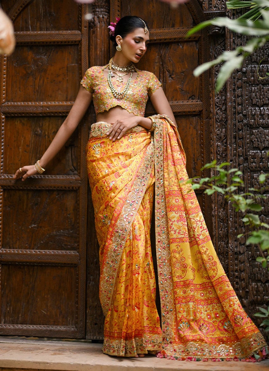 Wrenley Golde Yellow Saree