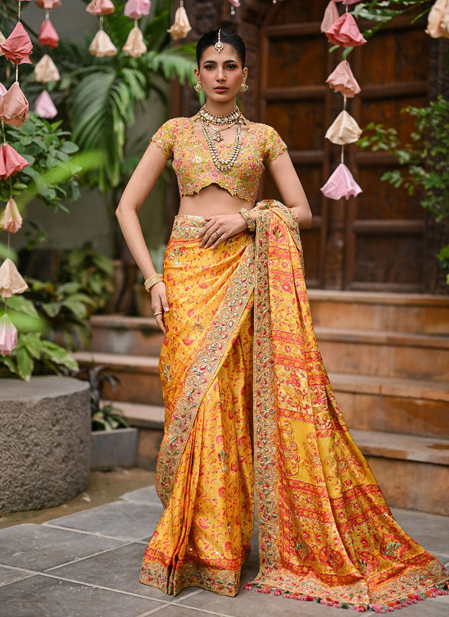Wrenley Golde Yellow Saree