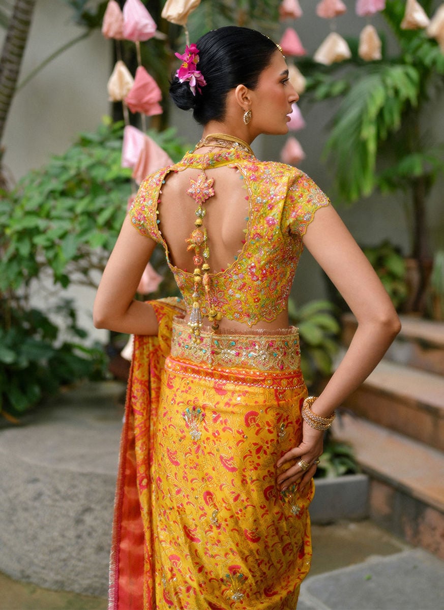 Wrenley Golde Yellow Saree