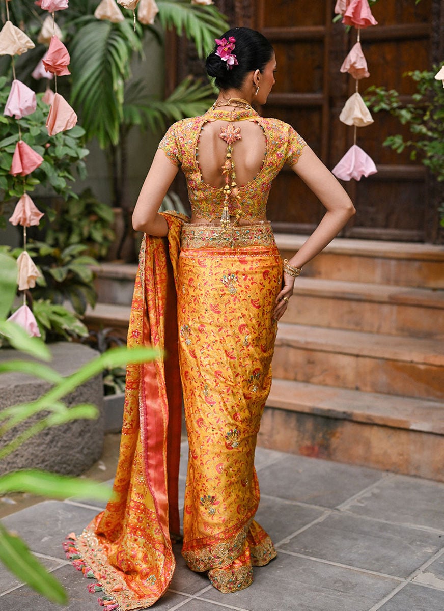Wrenley Golde Yellow Saree