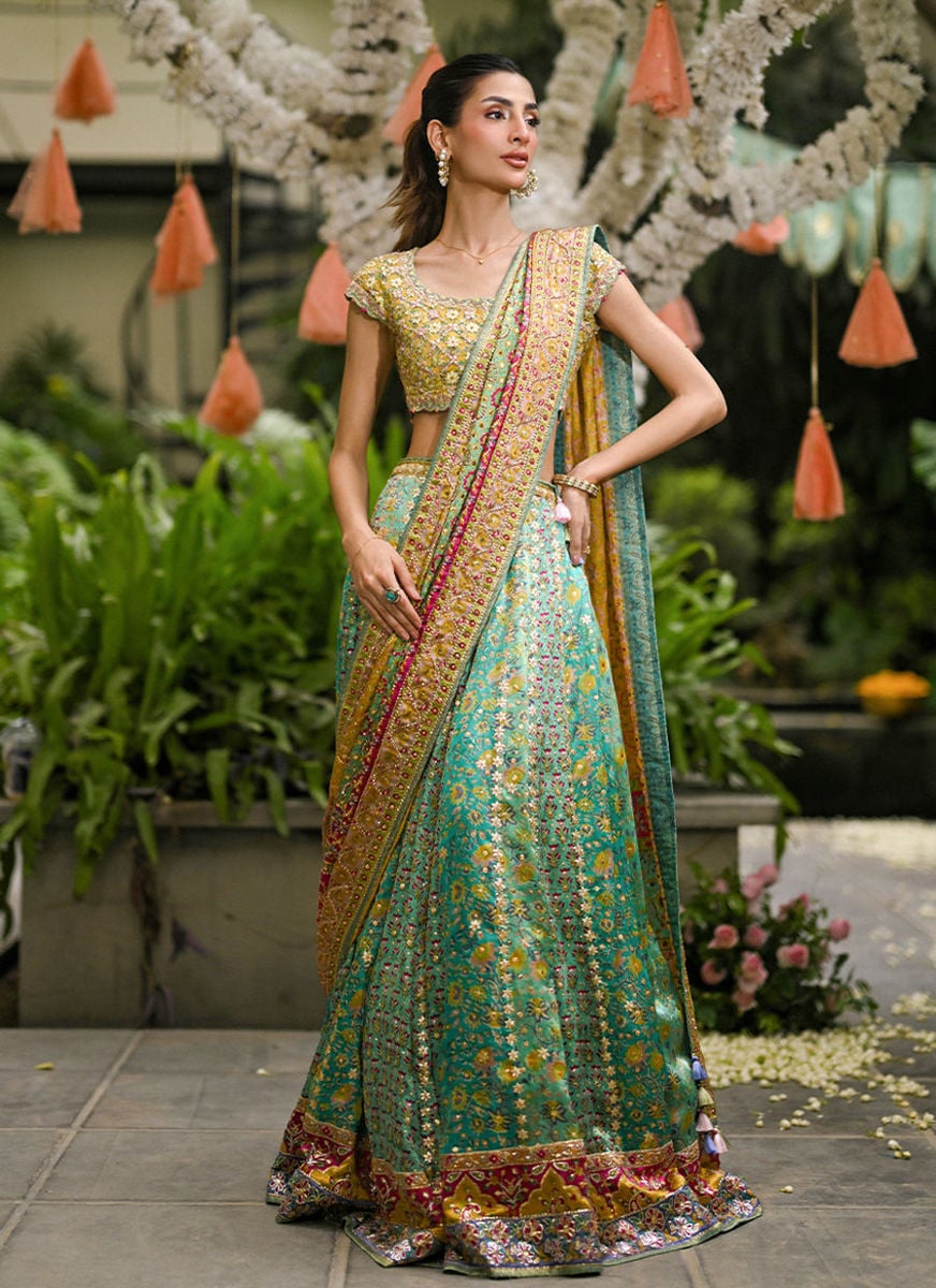 Calantha Emerald Green Lehnga Choli