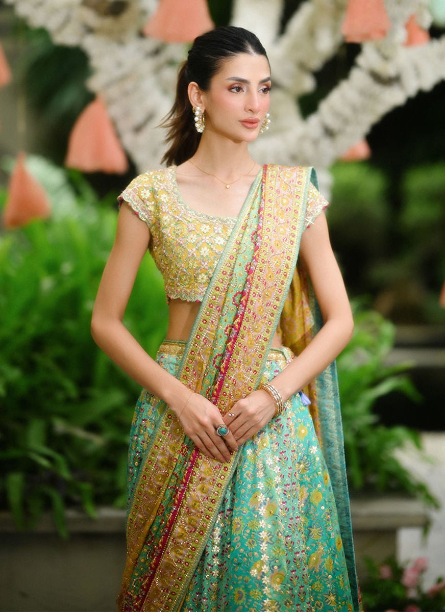 Calantha Emerald Green Lehnga Choli