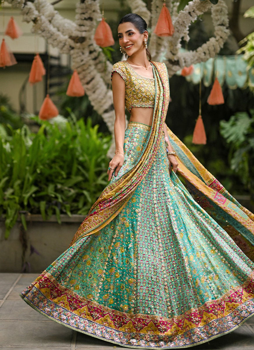 Calantha Emerald Green Lehnga Choli
