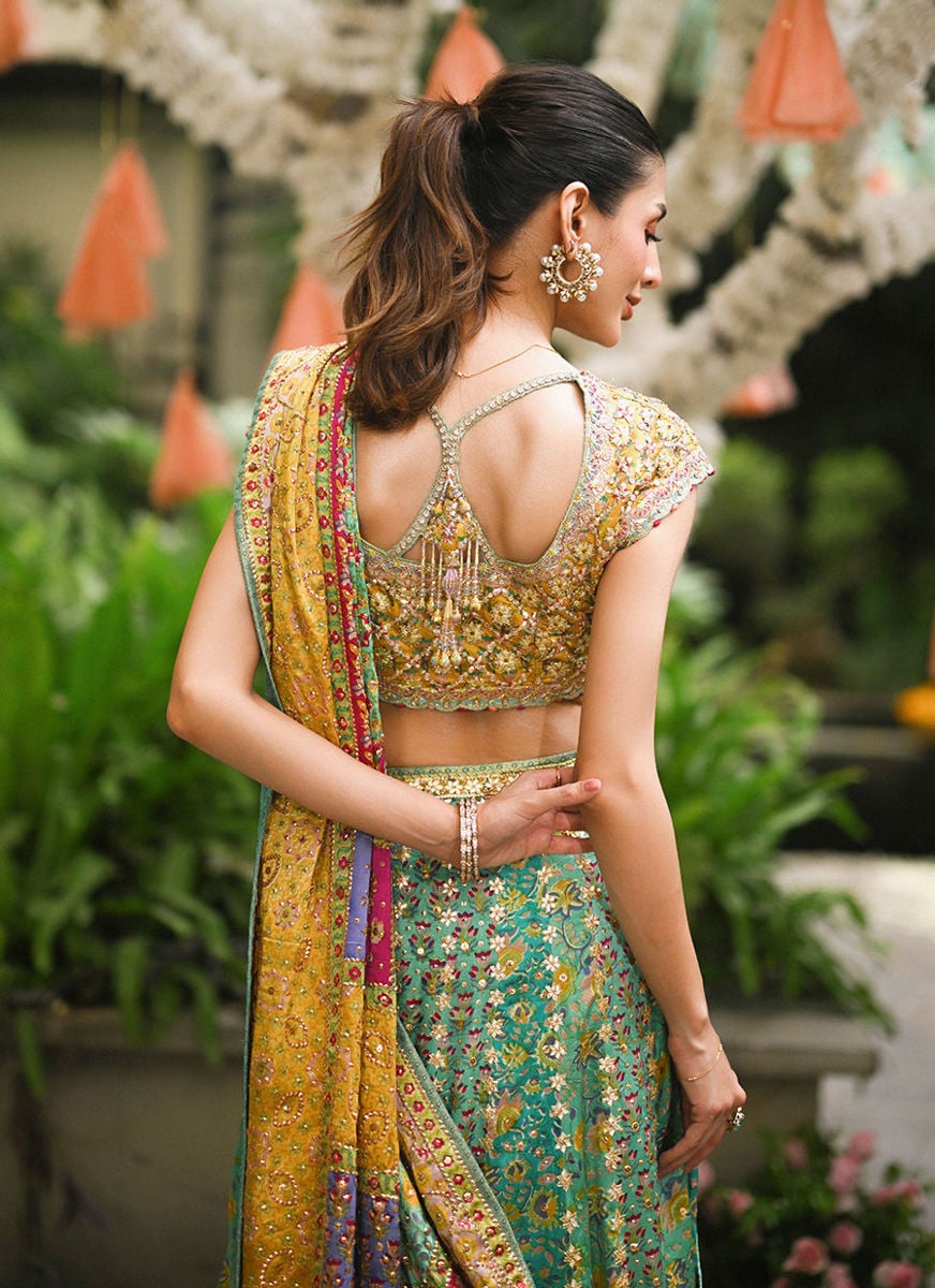 Calantha Emerald Green Lehnga Choli