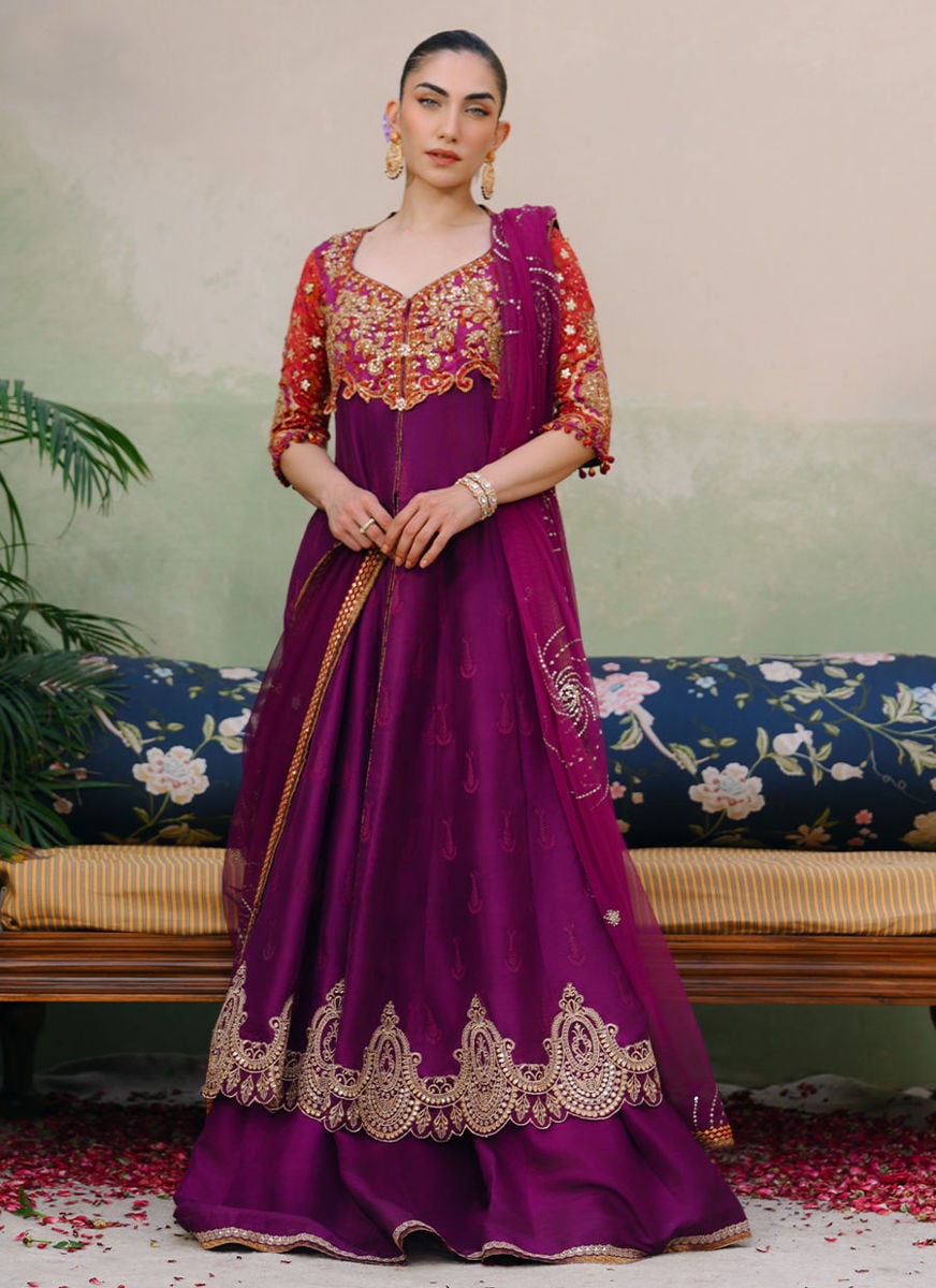 Keena Magenta kalidaar and Dupatta